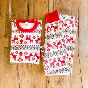 Hanna Andersson Adult Reindeer Pajama Set, Size Large